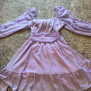 Size small purple mini tie dress